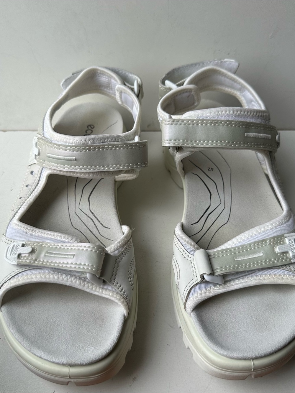 ECCO Women’s White Sport Sandals Comfort Walking Outdoor Shoes EU 42 US 11